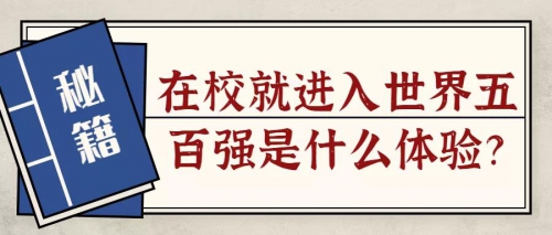 在校就进入世界五百强是什么体验？